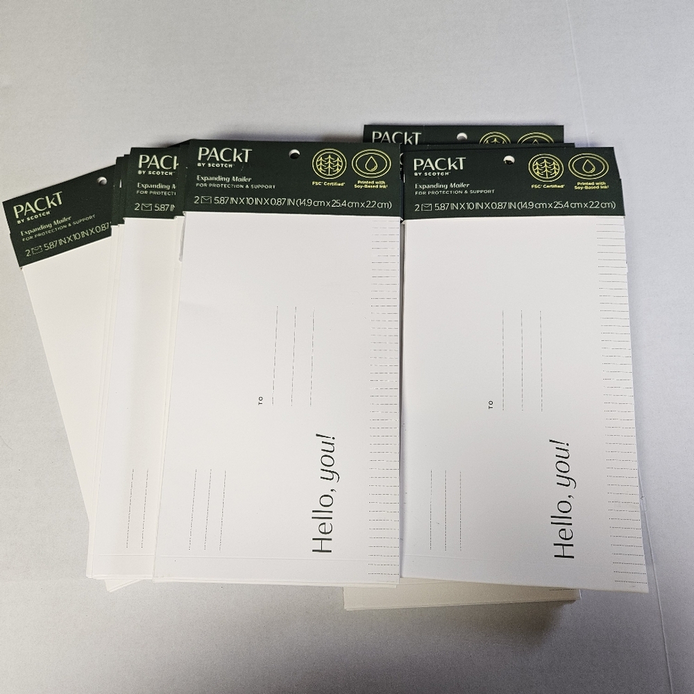 Packt 2 Pack Of 12 White Mailer Envelopes